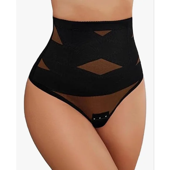 NEW Black Tummy Control Thong Shapewear Body Shaper M - Picture 1 of 7